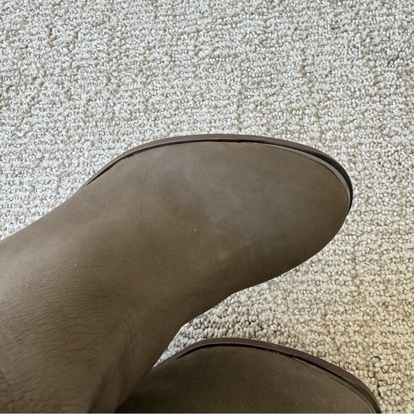 Diba Taupe Sequoia Suede Leather Western Block Heel Booties 6.5 - Picture 2 of 5